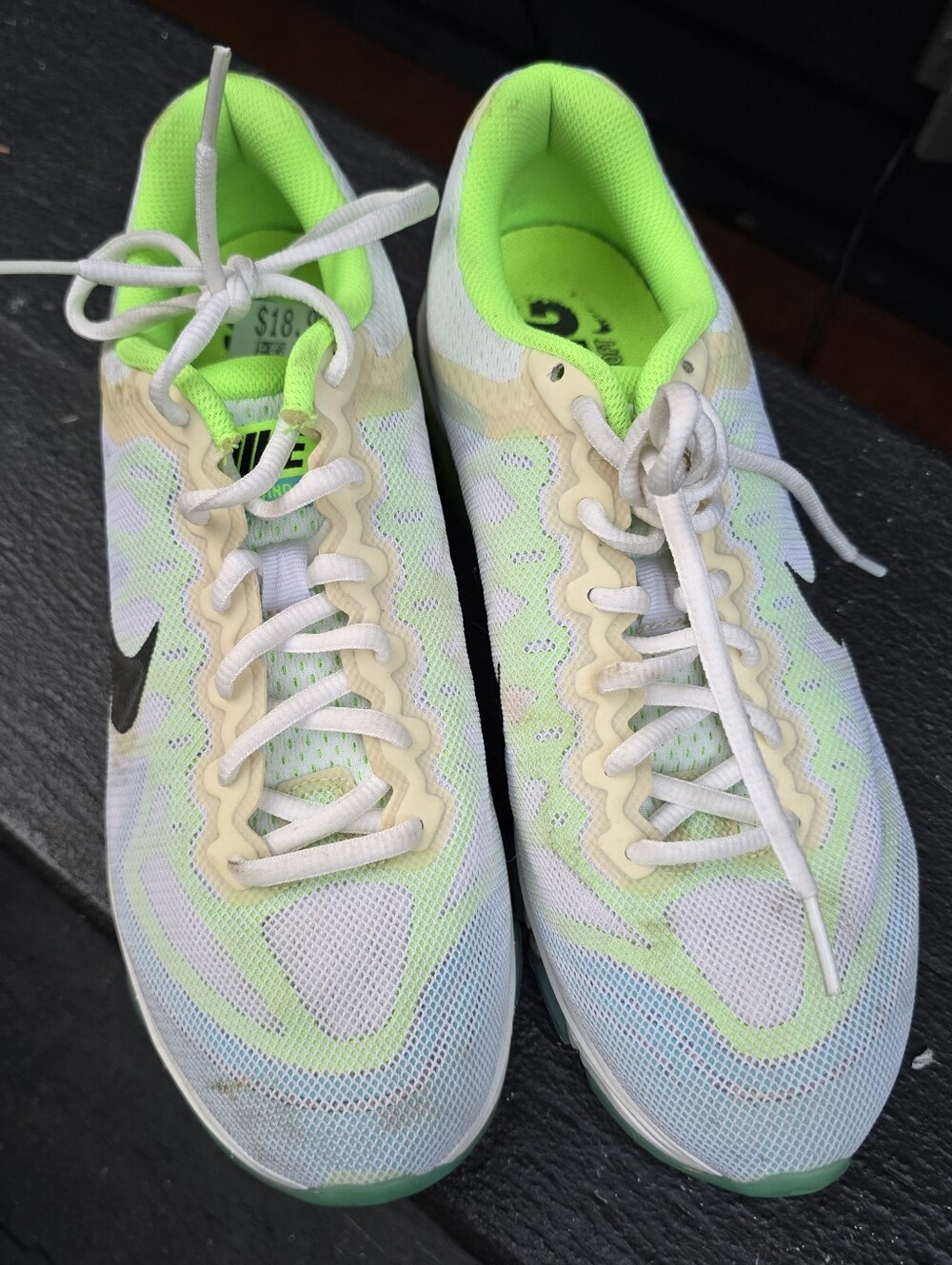 Nike Air Max Tailwind 7 White Clearwater Blue Volt Green